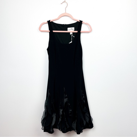 Joseph Ribkoff Little Black Dress with Ruffled Bottom Skirt - Picture 1 of 11